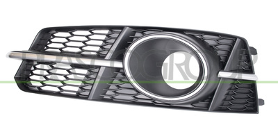 REJILLA IZQUIERDA PARACHOQUES DELANTERO-NEGRA-CON AGUJERO PARA FUNCION DE REGULADOR DE VELOCIDAD-CON MOLDURA SILVER MOD. S-LINE