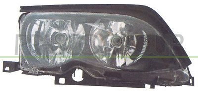 OPTICA DERECHA H7+H7 ELECTRICA-CON MOTOR-NEGRA