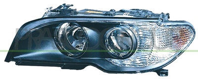 OPTICA IZQUIERDA H7+H7 ELECTRICA-SIN MOTOR-NEGRA-PILOTO BLANCO