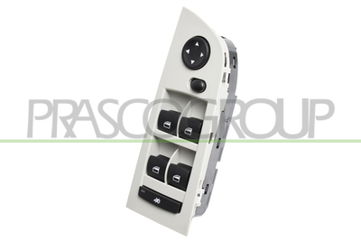 INTERRUPTOR ELEVALUNAS GRIS-4 INTERRUPTORES-ELEVALUNAS PORTA DELANTERA IZQUIERDA-CON TAPA-SIN FUNCION ESPEJO ABATIBLE-18 PINES