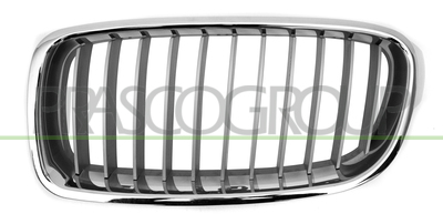 REJILLA IZQUIERDA PINTADA SILVER-GRIS CON MOLDURA CROMADA MOD.MODERN LINE