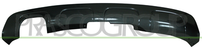 SPOILER PARACHOQUES TRASERO-GRIS OSCURO BRILLANTE-CON ESCAPE IZQUIERDO DOBLE MOD. M-TECH