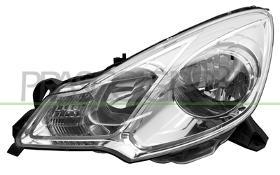 OPTICA IZQUIERDA H1+H7 ELECTRICA-CON MOTOR-CROMADA