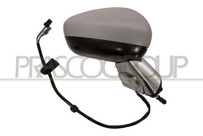 ESPEJO DERECHO-ELECTRICO-IMPRIMADO-TERMICO-ABATIBLE-CON PILOTO-CON SONDA-BASE CROMADA-CONVEXO-11 PINES