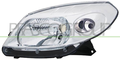 OPTICA DERECHA H4 ELECTRICA-SIN MOTOR-CROMADA