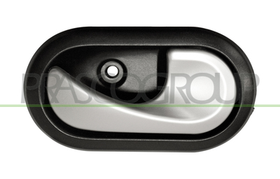 MANECILLA INTERIOR DELANTERA/TRASERA DERECHA-CON PALANCA-CROMADA-ESCUDO NEGRO-CLIP