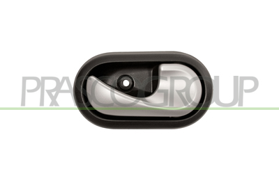MANECILLA INTERIOR DELANTERA/TRASERA DERECHA CON PALANCA PLATA-ESCUDO NEGRO-CLIP