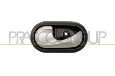 MANECILLA INTERIOR DELANTERA/TRASERA IZQUIERDA  CON PALANCA PLATA-ESCUDO NEGRO-CLIP