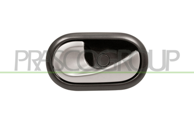 MANECILLA INTERIOR DELANTERA/TRASERA IZQUIERDA-CON PALANCA-CROMADA-ESCUDO NEGRO-CON CABLE