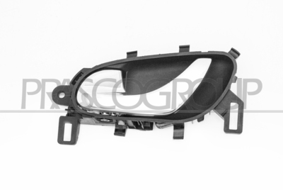 MANECILLA INTERIOR DELANTERA/TRASERA IZQUIERDA CON PALANCA-CROMADA-ESCUDO NEGRO