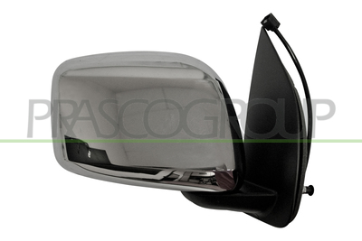 ESPEJO DERECHO ELECTRICO-NEGRO-CONVEXO/CROMADO CON CARCASA CROMADA