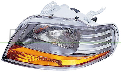 OPTICA IZQUIERDA H4 ELECTRICA-SIN MOTOR-GRIS
