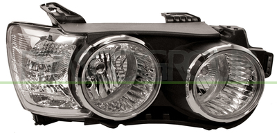 OPTICA DERECHA H1+H7 ELECTRICA-CON MOTOR- CON MARCO CROMADO