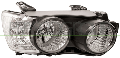 OPTICA DERECHA H7+H1 ELECTRICA-CON MOTOR- CON MARCO NEGRA