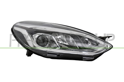 OPTICA DERECHA H7+H1 ELECTRICA-CON MOTOR-CON LUZ DIURNA-CROMADA-LED