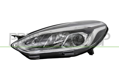 OPTICA IZQUIERDA H7+H1 ELECTRICA-CON MOTOR-CON LUZ DIURNA-CROMADA-LED