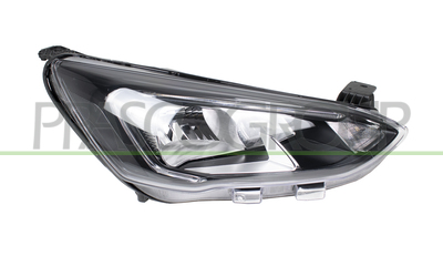 OPTICA DERECHA H7+H1 ELECTRICA-CON MOTOR-CON LUZ DIURNA-NEGRA-LED