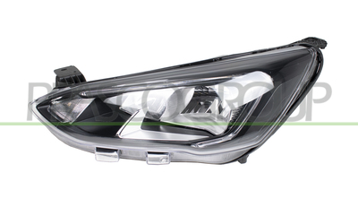 OPTICA IZQUIERDA H7+H1 ELECTRICA-CON MOTOR-CON LUZ DIURNA-NEGRA-LED