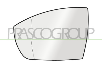 CRISTAL+SOPORTE IZQUIERDO-ASFERICO-CROMADO