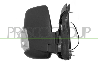 ESPEJO DERECHO-ELECTRICO-NEGRO-TERMICO-CON PILOTO BLANCO-BRAZO CORTO-CONVEXO-6 PINES