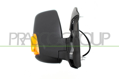 ESPEJO DERECHO ELECTRICO-NEGRO-TERMICO-CON PILOTO AMBAR-ABATIBLE-BRAZO CORTO-CONVEXO/CROMADO-8 PINES