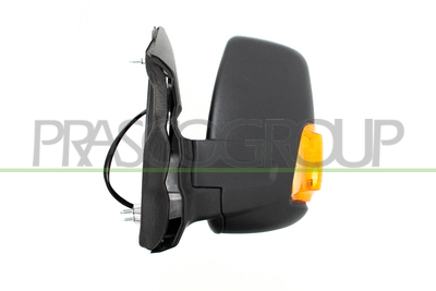 ESPEJO IZQUIERDO-ELECTRICO-NEGRO-TERMICO-CON PILOTO AMBAR-ABATIBLE-BRAZO CORTO-CONVEXO/CROMADO-8 PINES