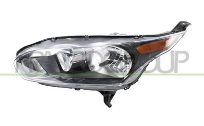 OPTICA IZQUIERDA H7+H15 ELECTRICA-CON MOTOR-NEGRA-PILOTO AMBAR