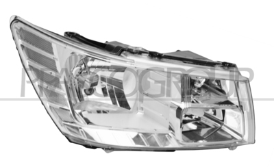 OPTICA DERECHA H11+HB3 ELECTRICA-CON MOTOR