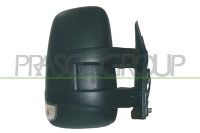 ESPEJO DERECHO-MANUAL-NEGRO-BRAZO CORTO-CON PILOTO-CON CABLE DE ANTENA-CONVEXO/CROMADO