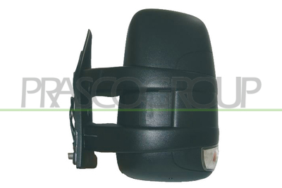 ESPEJO IZQUIERDO-MANUAL-NEGRO-BRAZO CORTO-CON PILOTO-CONVEXO/CROMADO
