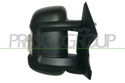 ESPEJO DERECHO-MANUAL-NEGRO-CON PILOTO-BRAZO CORTO-CONVEXO-BOMBILLA 5W