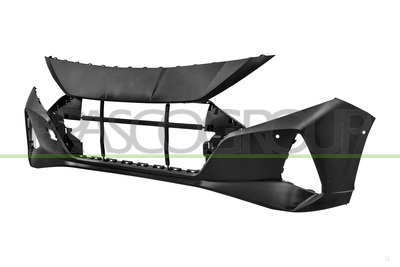 PARACHOQUES DELANTERO-NEGRO-LISO PARA IMPRIMAR-CON AGUJEROS SENSORES DE APARCAMIENTO Y PARK ASSIST