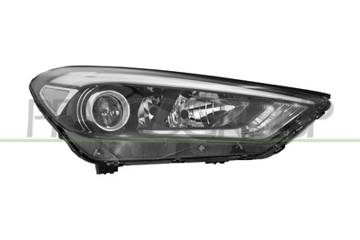 OPTICA DERECHA H7+H7+H7 ELECTRICA-CON MOTOR-CON LUZ DIURNA-LED-NEGRA