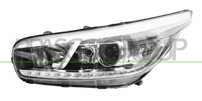 OPTICA IZQUIERDA H7+H7+H7 ELECTRICA-CON MOTOR-CON LUZ DIURNA-LED-NEGRA