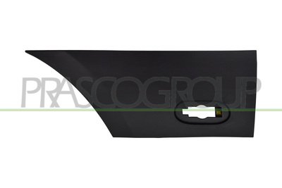 MOLDURA ALETA TRASERA IZQUIERDA-PARTE TRASERA-NEGRA-GRANULADA-CON CLIPS-CON AGUJERO LUZ DE GALIBO MOD. PASO CORTO