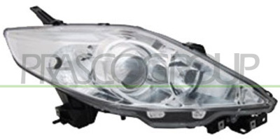 OPTICA DERECHA H7+HB3 ELECTRICA-CON MOTOR-CROMADA