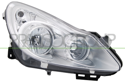 OPTICA DERECHA H1+H7 ELECTRICA-CON MOTOR-CROMADA