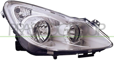OPTICA DERECHA H7+H1 ELECTRICA-CROMADA SIN MOTOR