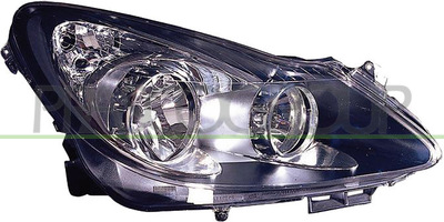 OPTICA DERECHA H7+H1 ELECTRICA-SIN MOTOR-NEGRA