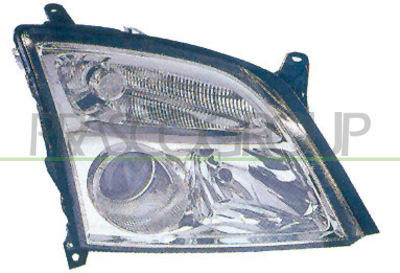 OPTICA DERECHA H7+H7 ELECTRICA-SIN MOTOR-CROMADA