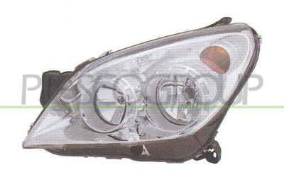OPTICA DERECHA H1+H7-ELECTRICA-CON MOTOR-CROMADA