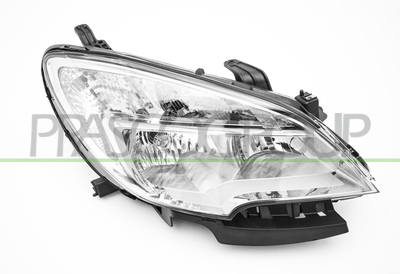 OPTICA DERECHA H7+HB3 ELECTRICA-CON MOTOR-CROMADA