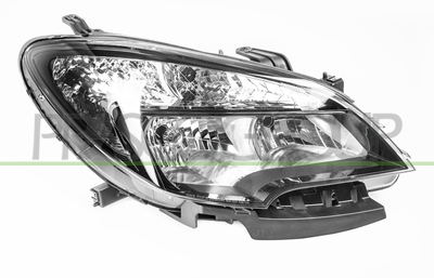 OPTICA DERECHA H7+HB3 ELECTRICA-CON MOTOR-NEGRA