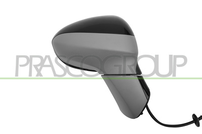 ESPEJO DERECHO-ELECTRICO-IMPRIMADO-TERMICO-CUERPO NEGRO-BRILLANT-CONVEXO-5 PINES