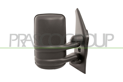 ESPEJO DERECHO-MANUAL-NEGRO-CONVEXO/CROMADO-BRAZO CORTO