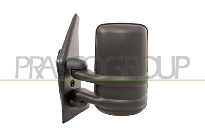 ESPEJO IZQUIERDO-MANUAL-NEGRO-CONVEXO/CROMADO-BRAZO CORTO