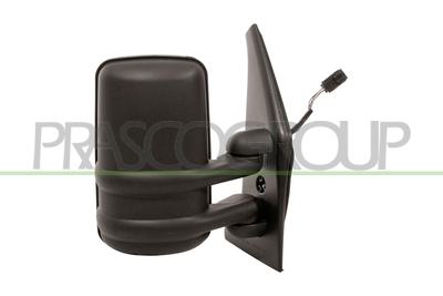 ESPEJO DERECHO ELECTRICO-NEGRO-TERMICO-CONVEXO/CROMADO-BRAZO CORTO