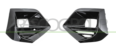 SET REJILLA PARACHOQUES NEGRO BRILLANTE CON AGUJEROS ANTINIEBLA (DERECHA+IZQUIERDA)