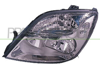 OPTICA IZQUIERDA H7+H1 ELECTRICA-SIN MOTOR-CROMADA