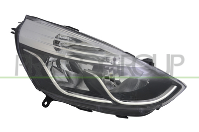 OPTICA DERECHA H1+H7 ELECTRICA-CON MOTOR-NEGRA-BORDE CROMADO